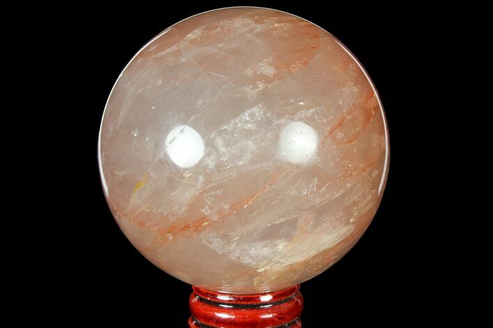 Polished Hematoid (Harlequin) Quartz Sphere - Madagascar #121627